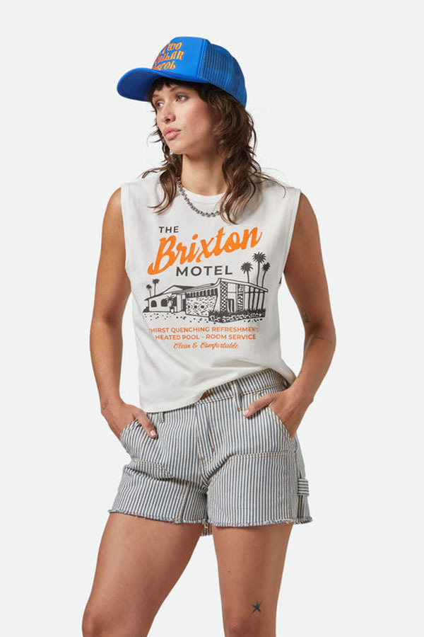 BRIXTON - MOTEL 無袖背心（復古白）