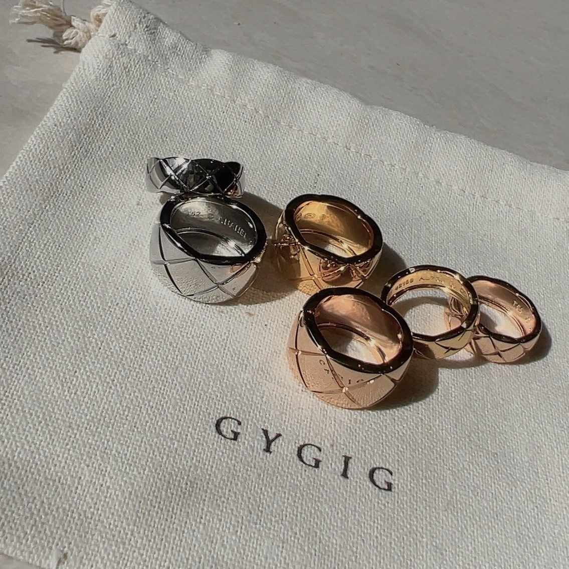 18k coco crush香奶奶經典菱格”重磅高奢定製戒2.0最高版本系列