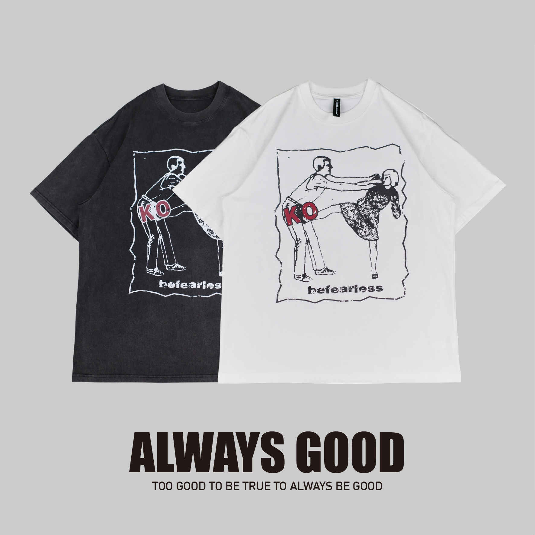 『Always_Good』女生要懂得保護自己 印花 短T