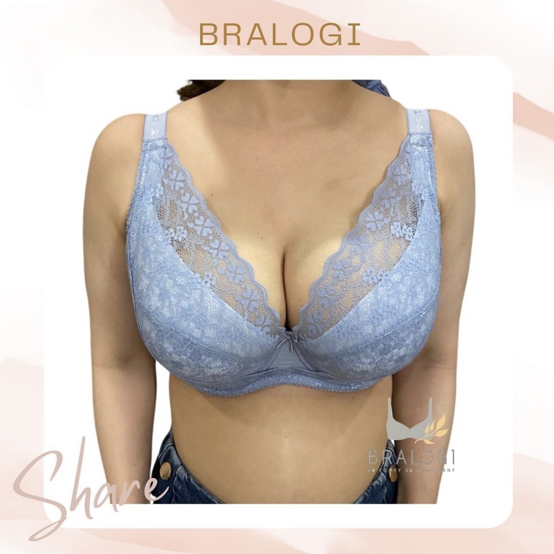 1355 蕾絲包覆全罩式月牙機能內衣 C-H罩