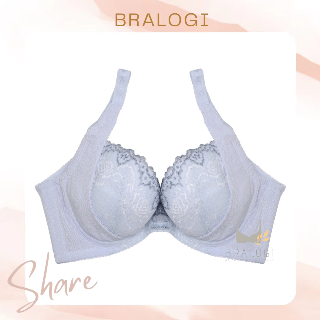 518 美胸蕾絲V型月牙提托內衣 C-F罩