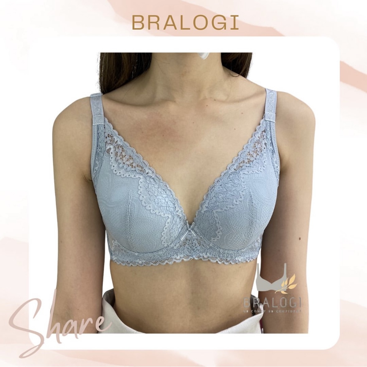 6919 蕾絲集中軟鋼圈內衣 A-C罩