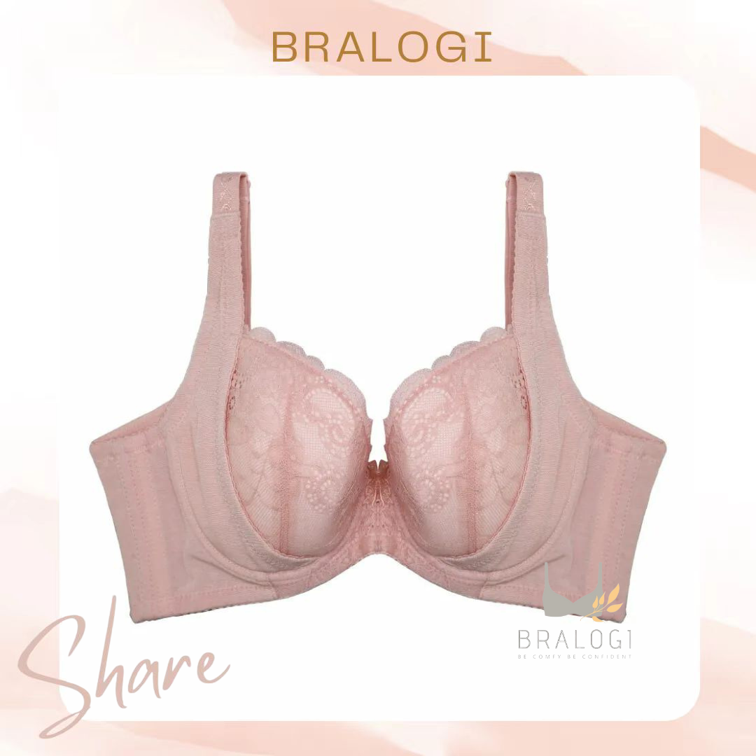 5182 蕾絲大罩杯挺V月牙提托內衣 C-F罩