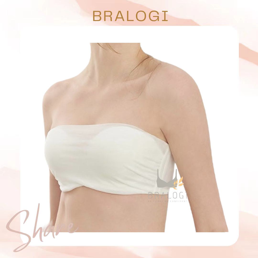 5007 無肩帶不走光平口防滑半罩內衣 B-D罩