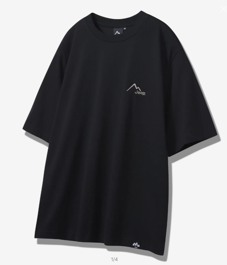 JEEP 吉普  小山圖案  JEEP LOGO   短袖上衣   黑色   JUL25