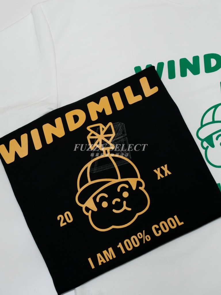 【逢甲FUZZY】Windmill 風車Boy Tee 潮流 日常 美式 圖案 Logo 短T 短Tee 黑 白 水泥灰