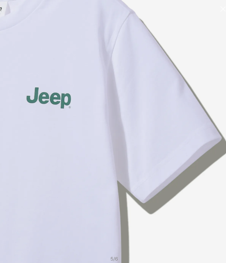 JEEP 吉普  JEEP 綠色LOGO 短袖上衣   白色    JUL25