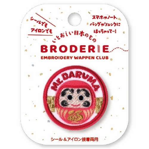 JP 全刺繡達摩燙章貼紙 6319