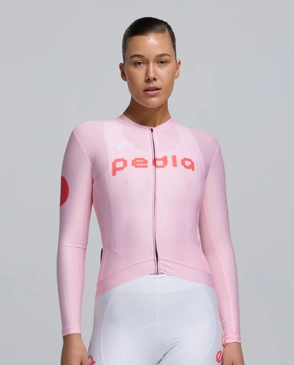 Pedla 女款薄長袖車衣 Dots Classic LS Jersey /Dusty Pink 灰粉紅