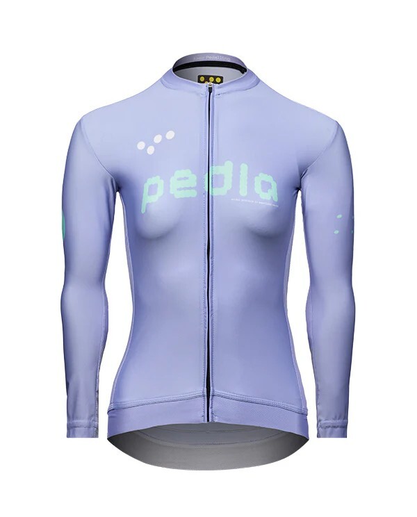 Pedla 女款薄長袖車衣 Dots Classic LS Jersey /Gilactic Lilac 灰紫