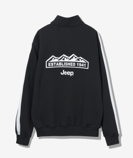 JEEP 吉普  重磅面料半拉鍊運動外套  黑色    JUL25