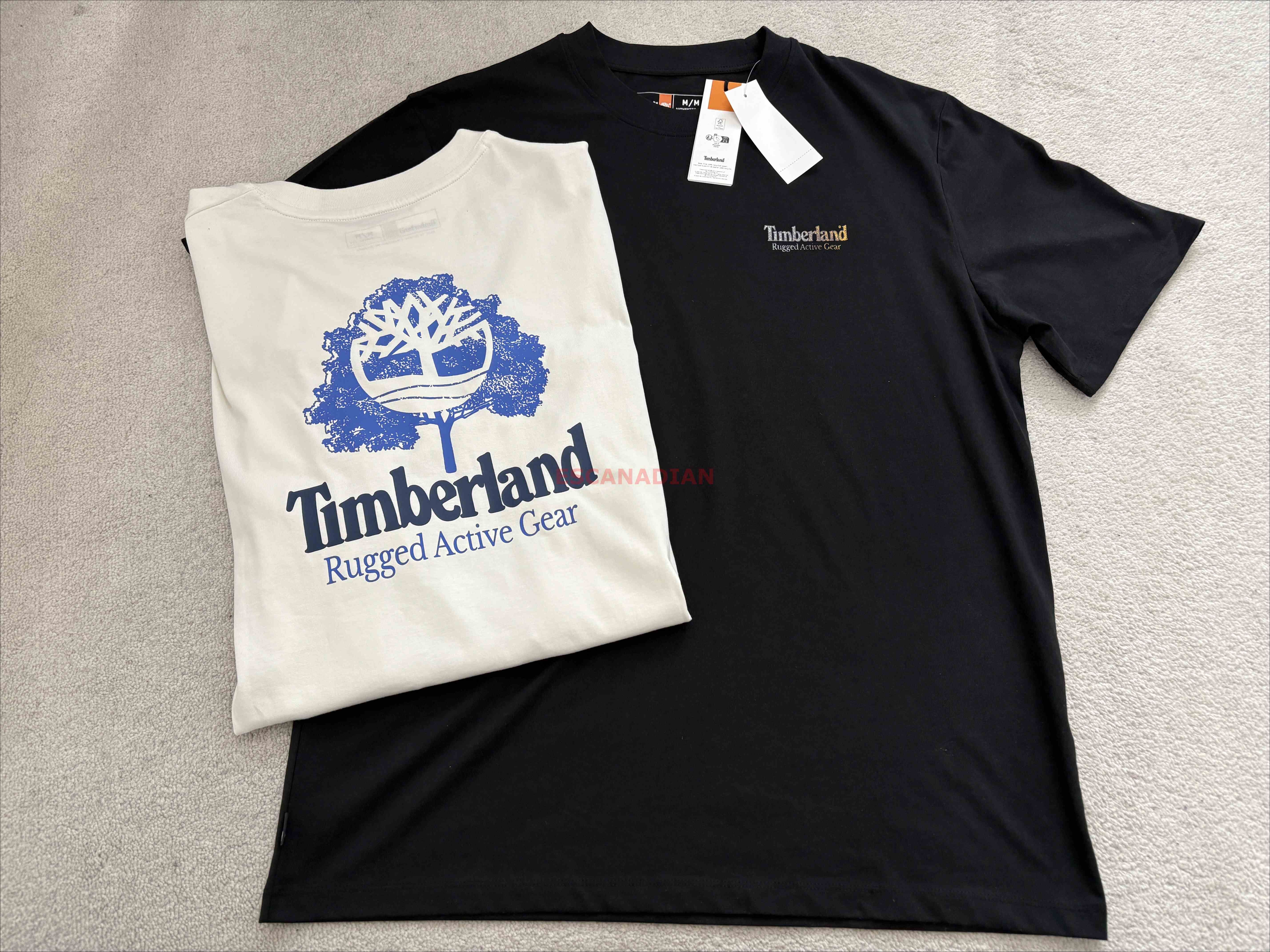 Timberland 大人 正反圖案 短TEE (前小後大)