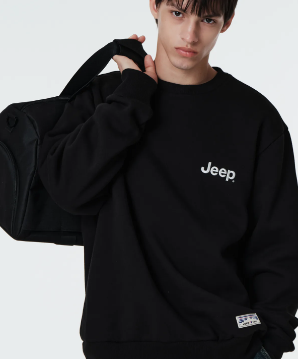 JEEP 吉普   JEEP LOGO 長袖運動上衣   黑色    JUL25