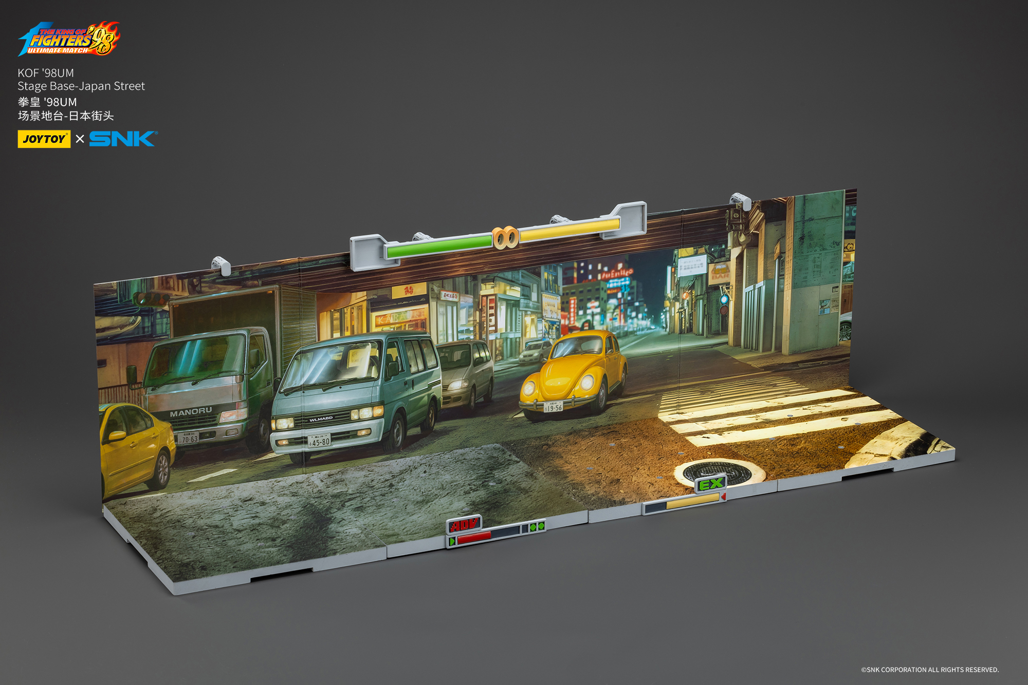 (預訂) Joytoy JT01734  拳皇 KOF '98UM 1/18 場景地台-日本街頭