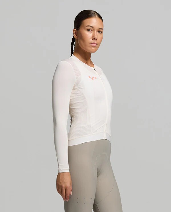 Pedla  女款薄長袖車衣 BOLD Essential Air LS Jersey /Almond 杏白