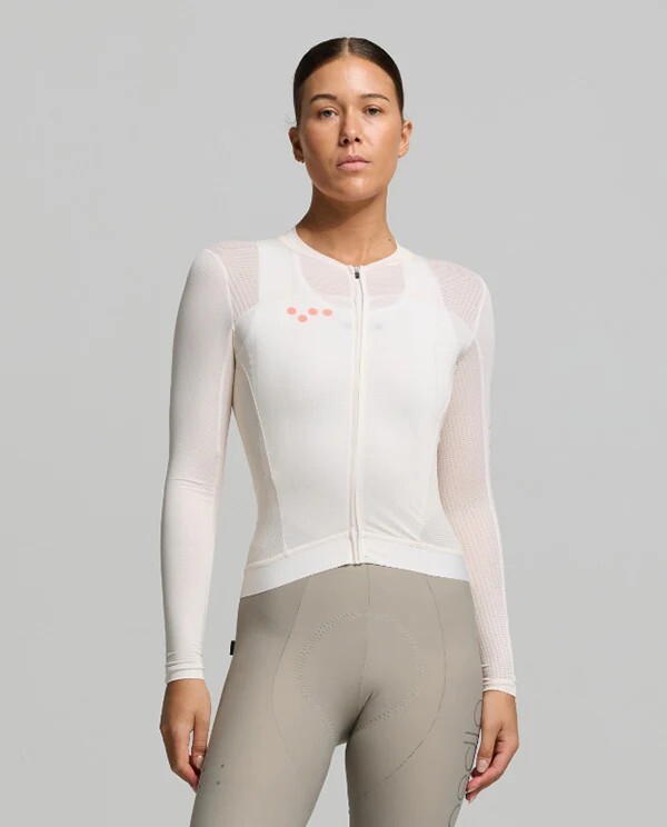 Pedla  女款薄長袖車衣 BOLD Essential Air LS Jersey /Almond 杏白