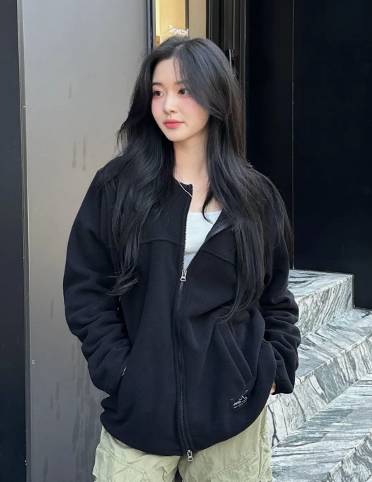 JEEP 吉普   2way Peak-logo 圓領外套  黑色   JUL25