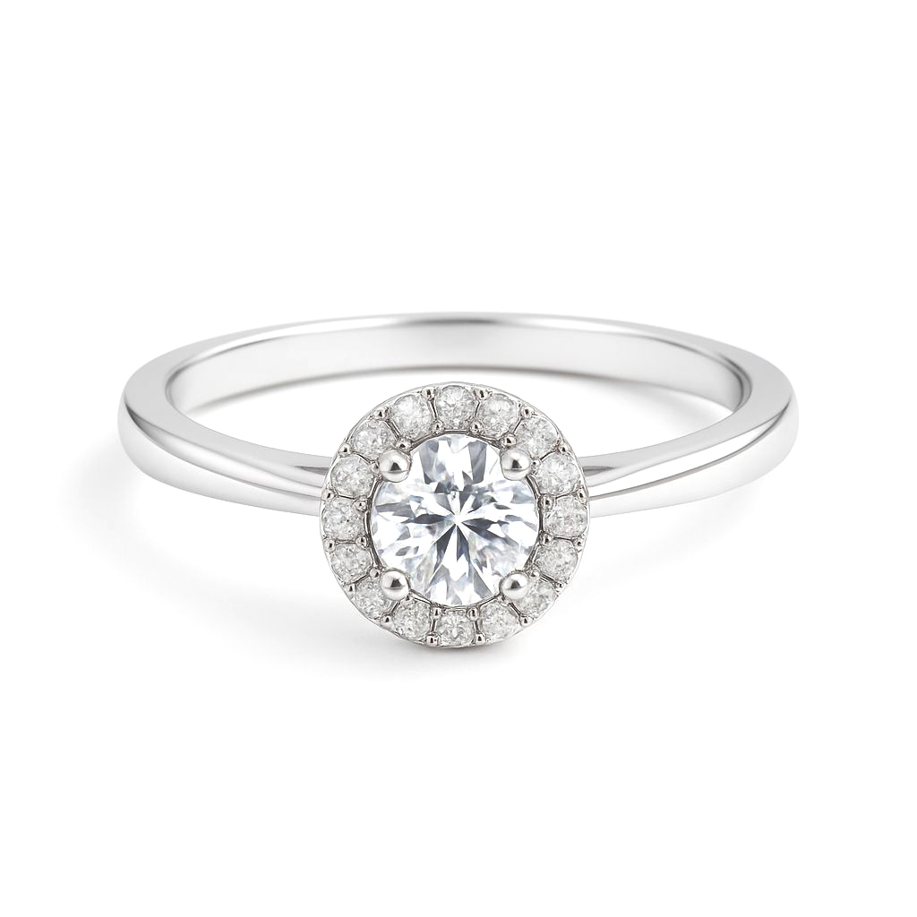 18K白金天然鑽石戒指托 (RSAHK10WG02)