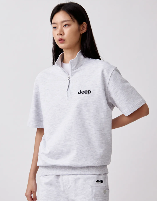 JEEP 吉普  JEEP LOGO 半拉鍊短袖秀套裝    JUL25