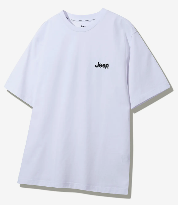 JEEP 吉普  JEEP 黑色LOGO   圓領上衣   白色   JUL25