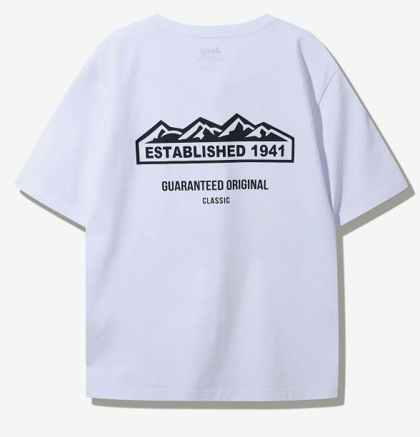 JEEP 吉普  JEEP 黑色LOGO   圓領上衣   白色   JUL25