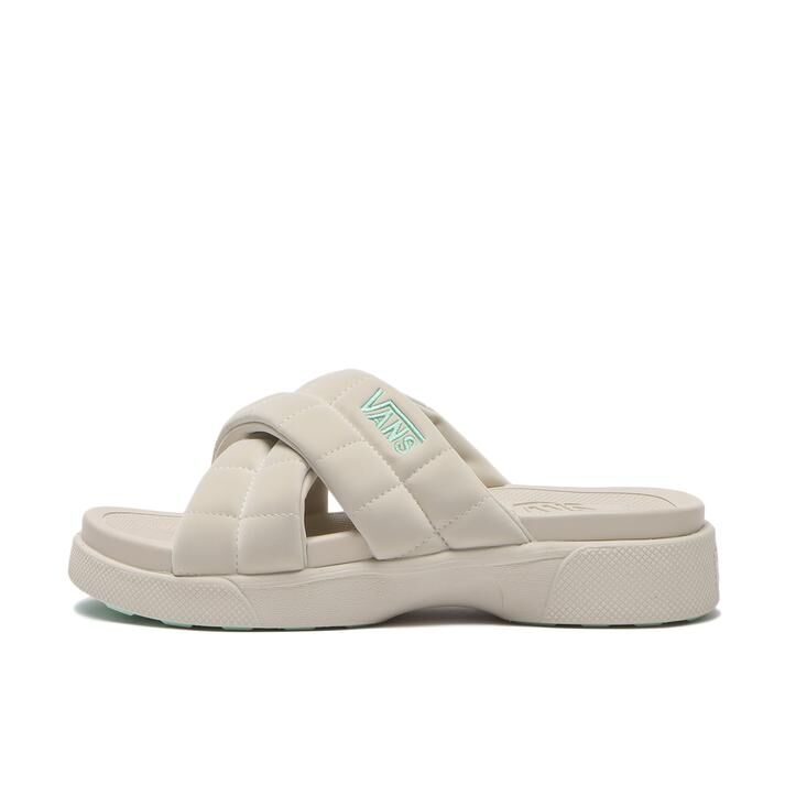 Vans Julio 日本限定 奶油色 薄荷綠 交叉胖胖 增高 厚底 涼拖鞋 拖鞋 V5165