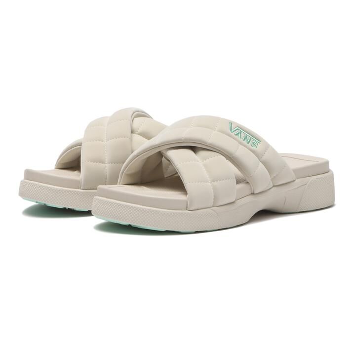 Vans Julio 日本限定 奶油色 薄荷綠 交叉胖胖 增高 厚底 涼拖鞋 拖鞋 V5165