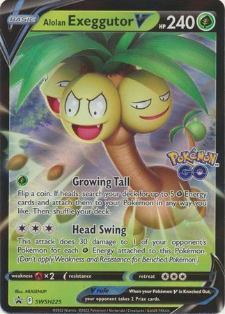Alolan Exeggutor V - SWSH225 - Oversized Promo