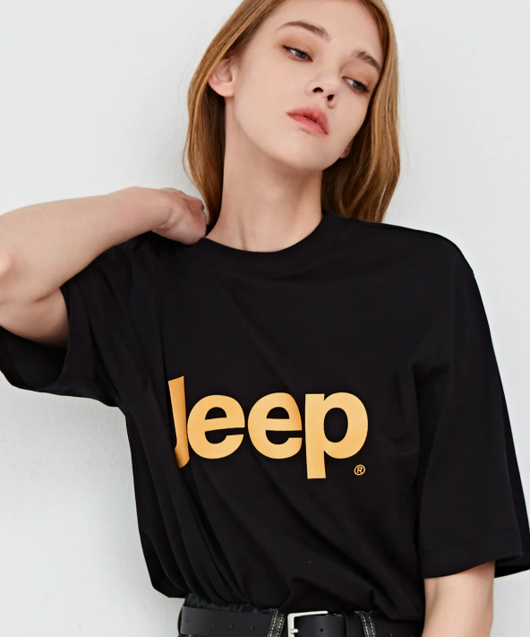 JEEP 吉普  JEEP 大 LOGO  短袖上衣   黑色     JUL25