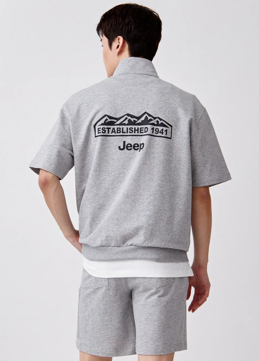 JEEP 吉普  JEEP LOGO 短袖套裝灰色   JUL25