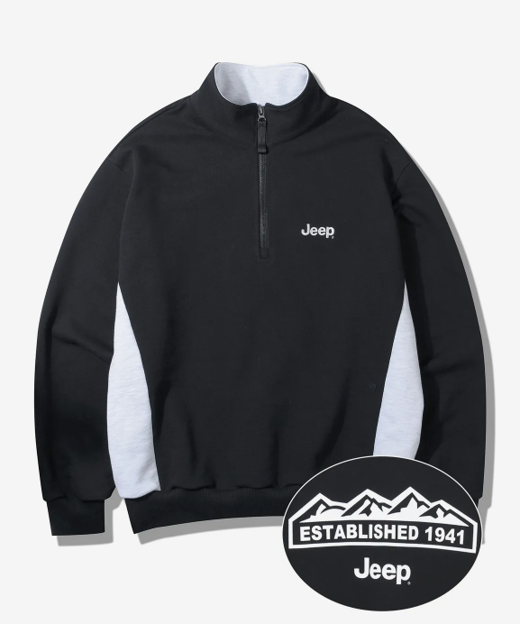 JEEP 吉普   JEEP  深色半拉鍊運動上衣    JUL25