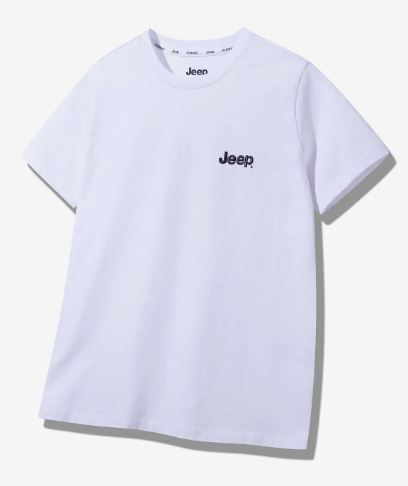 JEEP 吉普  背面山圖案LOGO短袖T恤   白色     JUL25