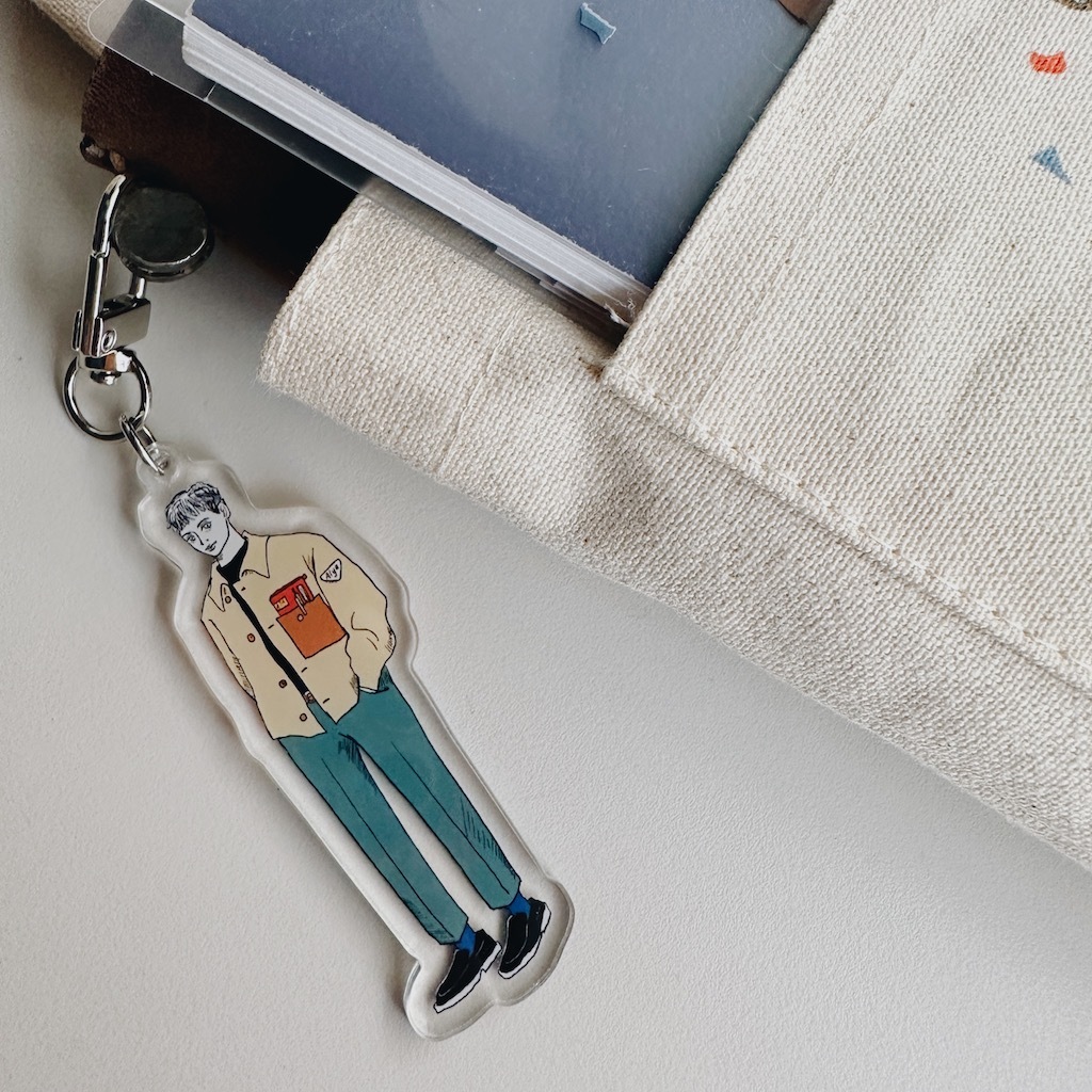 文具男子 文具女子 愛治10週年紀念 壓克力吊飾｜愛治文具房