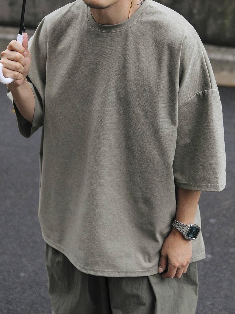 淨色闊身短袖Tee T3874