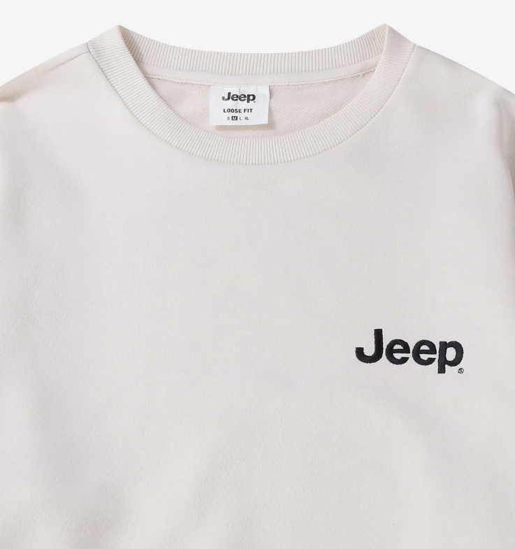 JEEP 吉普    JEEP LOGO 長袖運動上衣   白色      JUL25