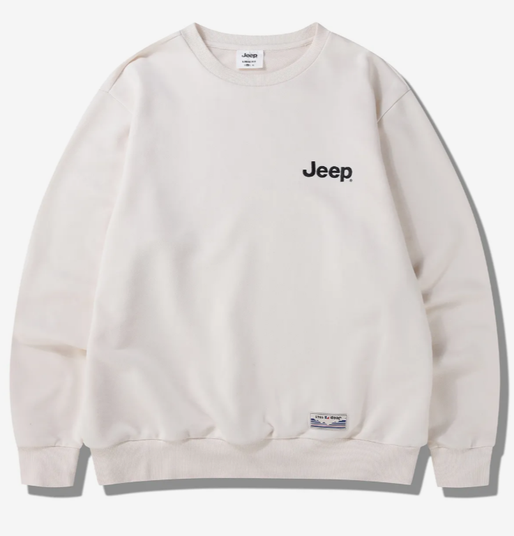 JEEP 吉普    JEEP LOGO 長袖運動上衣   白色      JUL25