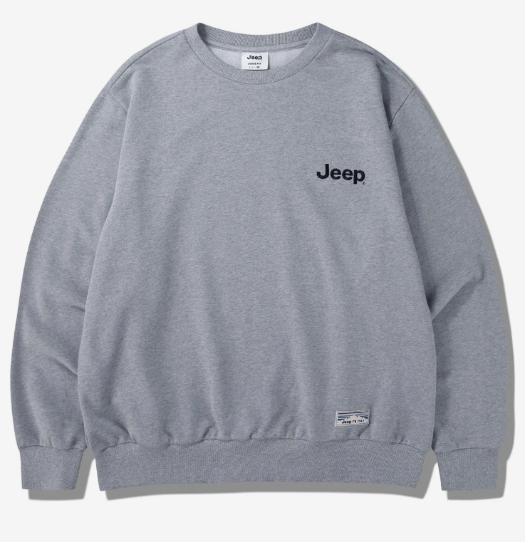 JEEP 吉普  JEEP LOGO 長袖運動上衣   灰色      JUL25
