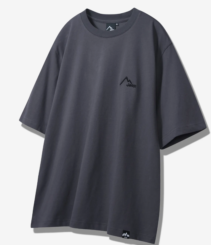 JEEP 吉普   露營LOGO  短袖T-恤   灰色    JUL25