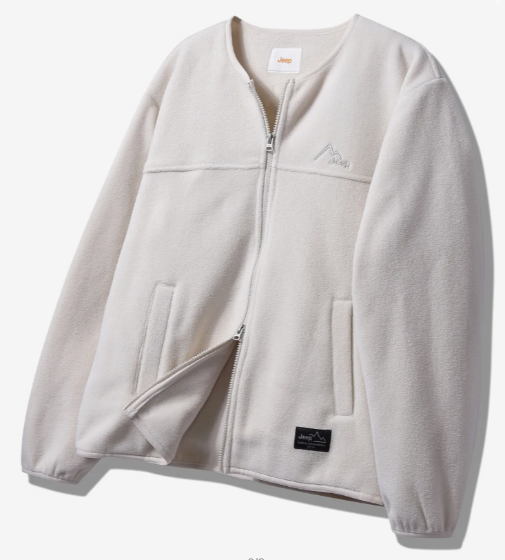 JEEP 吉普  2way Peak 山形LOGO 抓絨圓領長袖上衣   JUL25