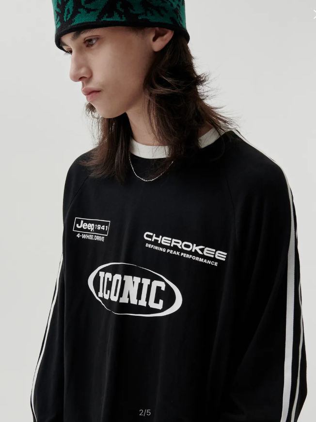 JEEP 吉普   Cherokee Racing Track  長袖上衣  黑色   JUL25