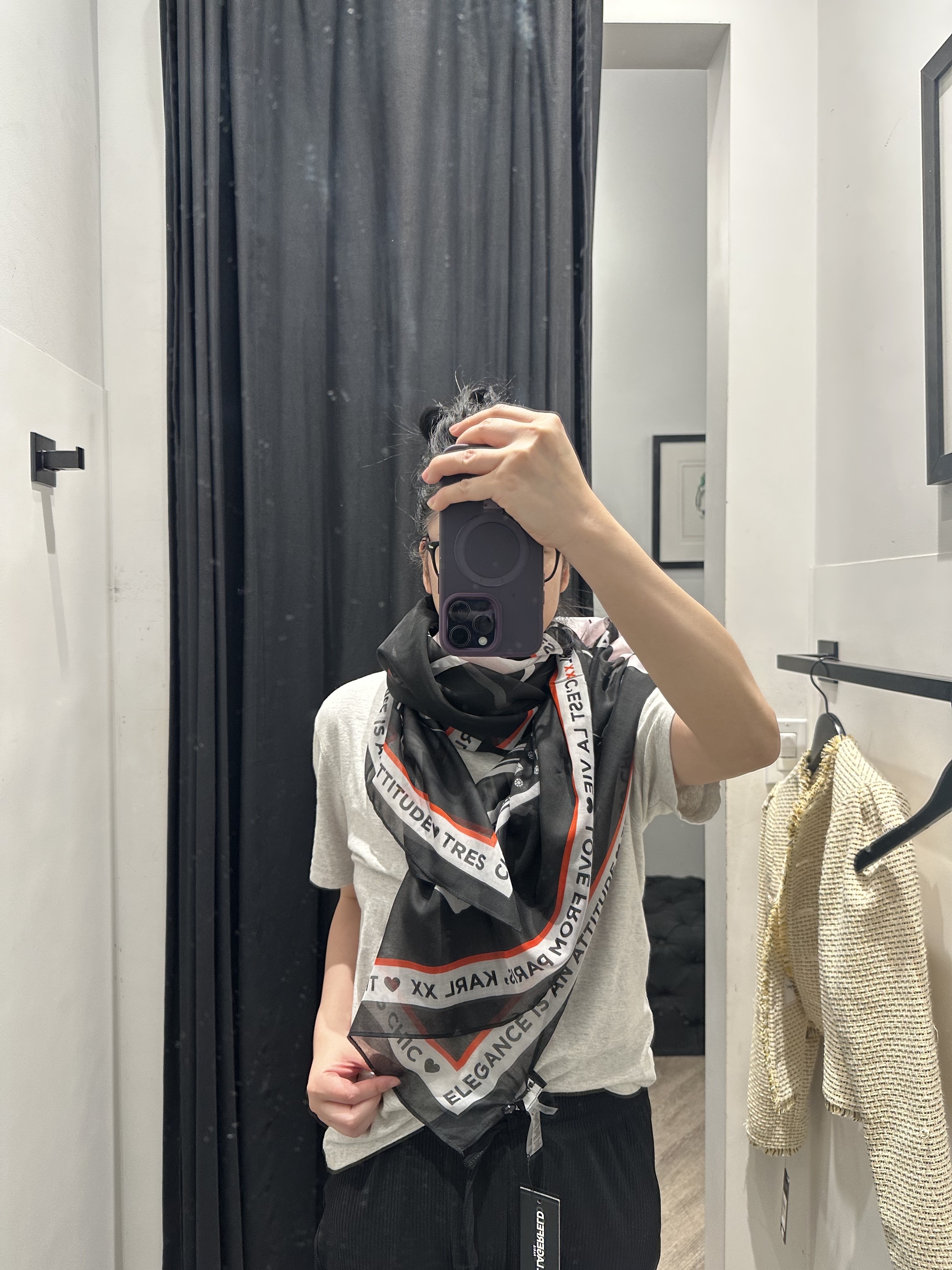 【現貨】karl lagerfeld LL0703616 頸巾