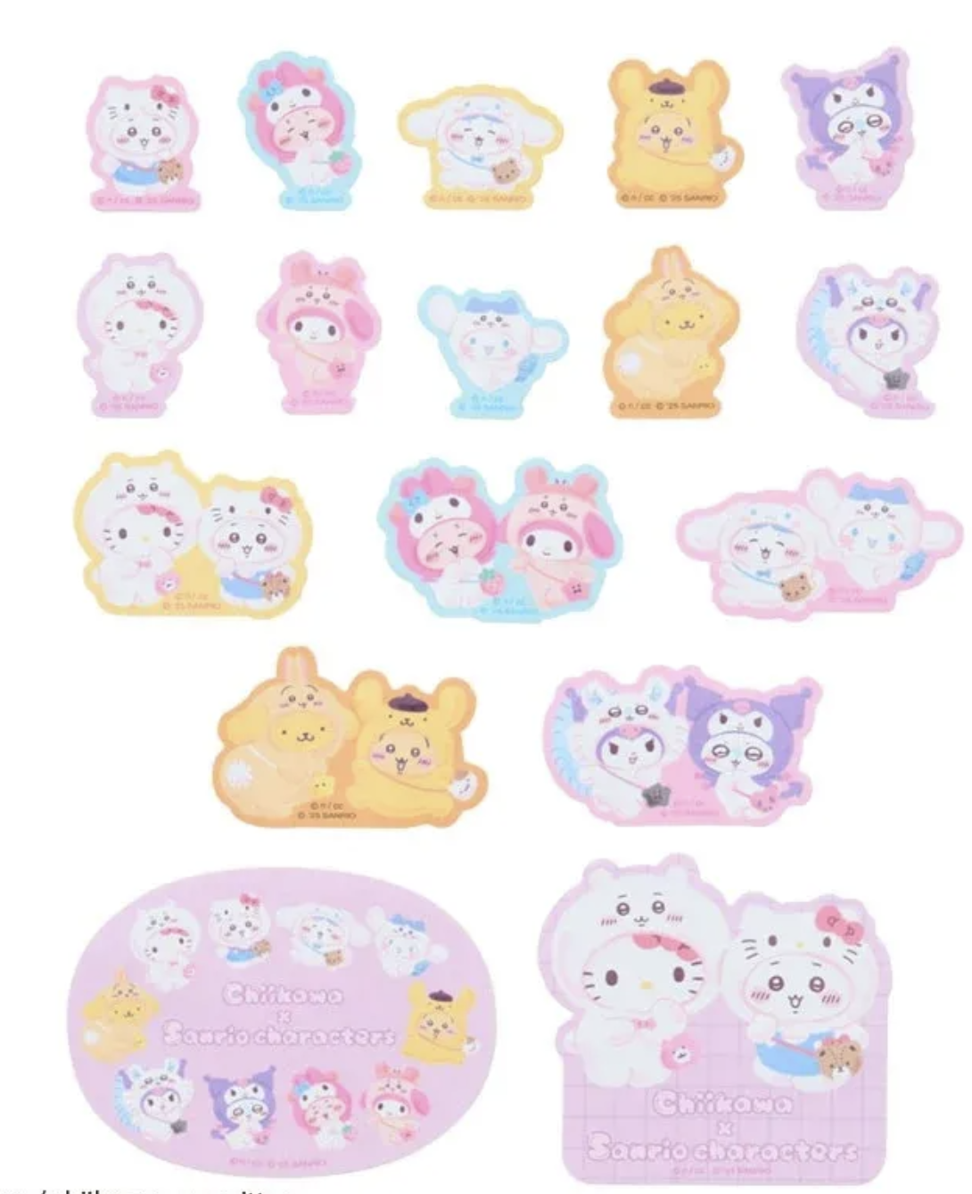 預購 日本 Sanrio X Chiikawa 吉伊卡哇 換裝系列 貼紙