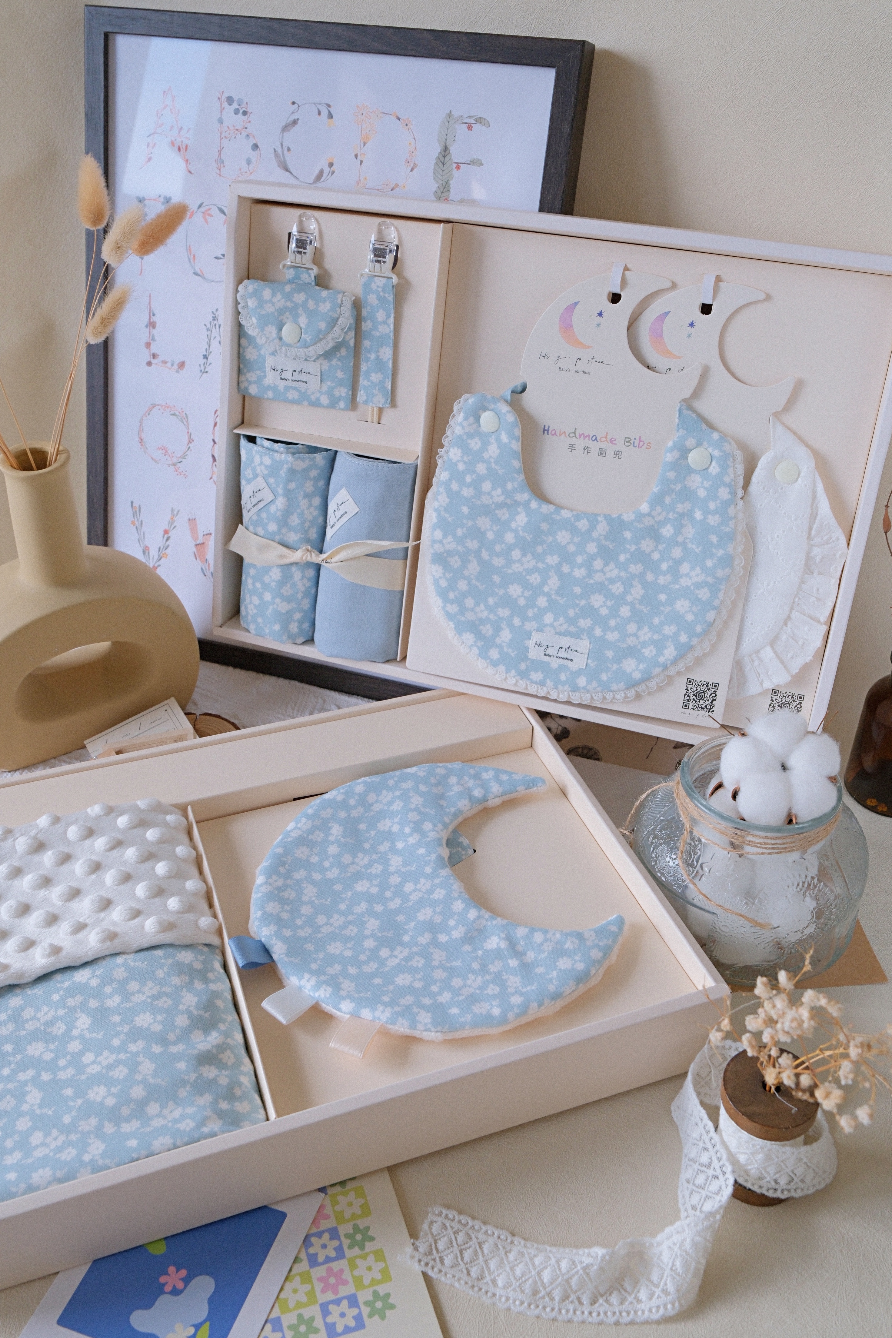 Hi Y.P store-彌月禮盒新生推薦組-獨家設計-霧藍霜語