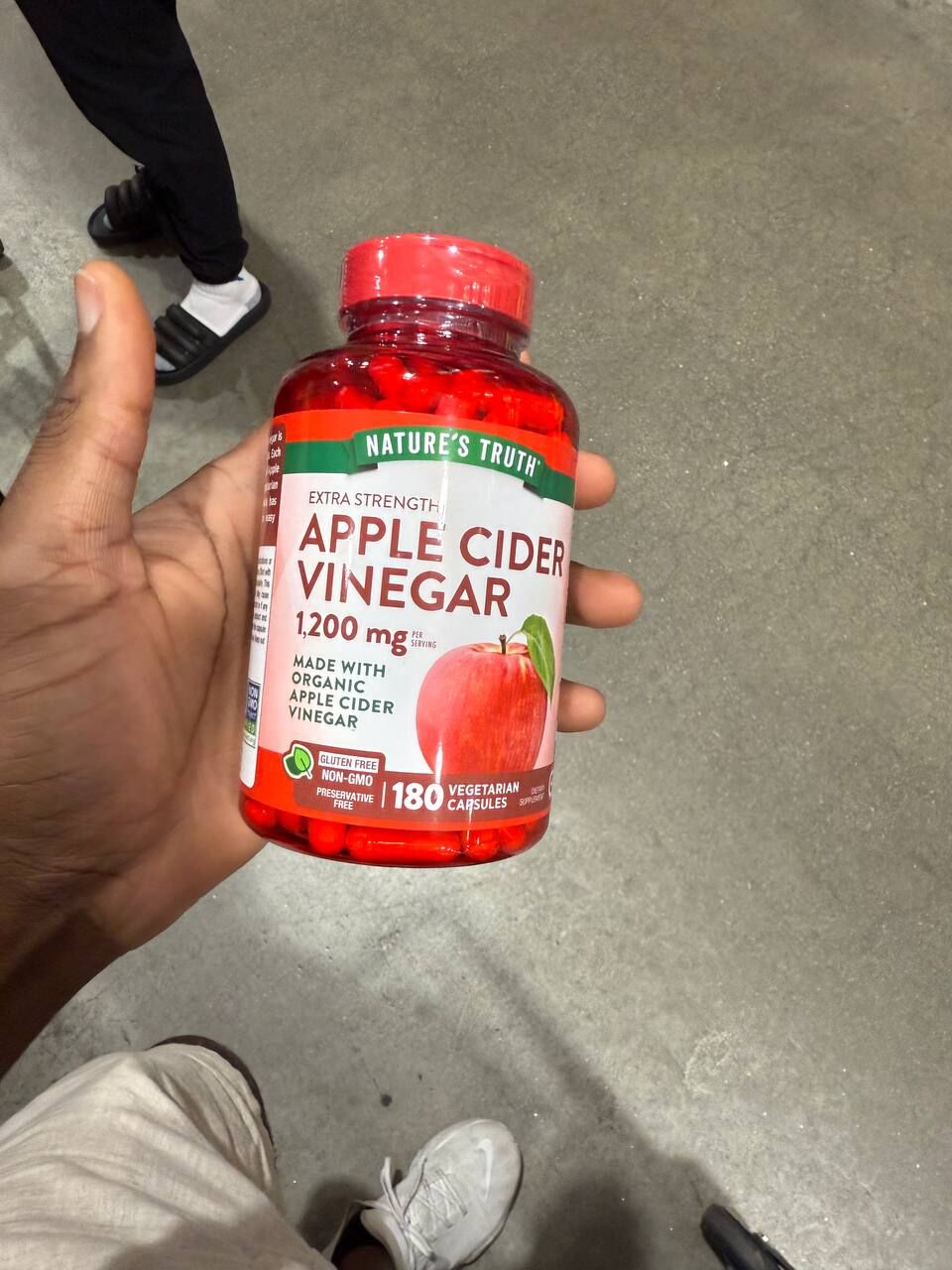 [U] CW NATURE'S TRUTH APPLE CIDER VINEGAR 1200MG, 180 VEGETARIAN CAPSULES, 840093112200 (UCW50)