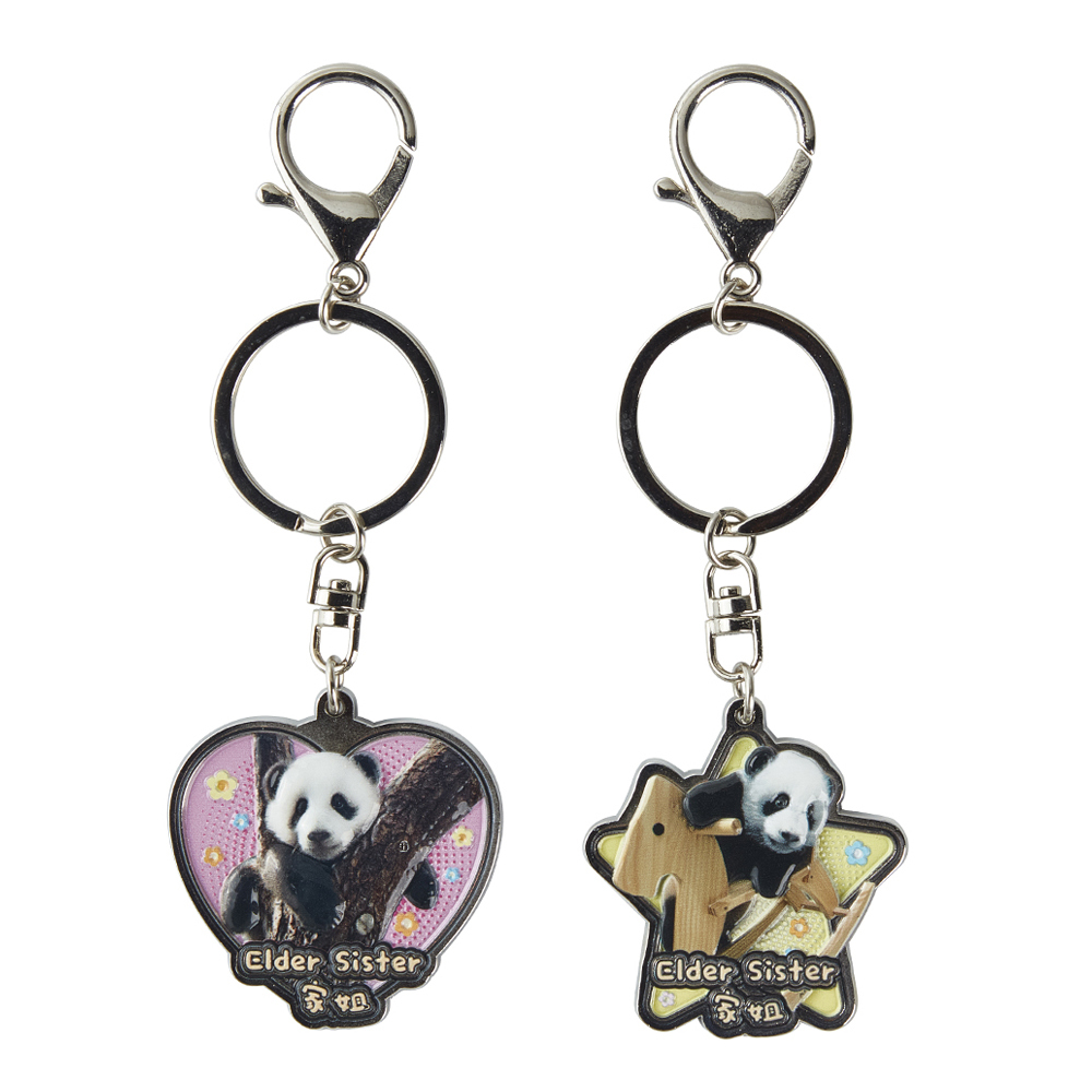 Elder Sister “Jia Jia” Metal Keychain (Set of 2)