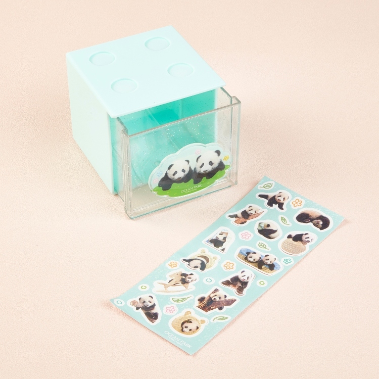 Elder Sister “Jia Jia” & Little Brother “De De” Desktop Drawer with Stickers