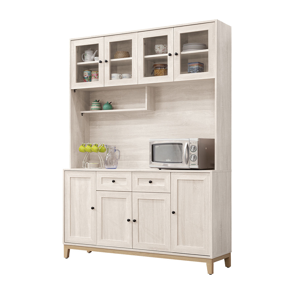 妮塔4.9尺收納高餐櫃/碗盤置物櫃/電器櫃(上座+下座)