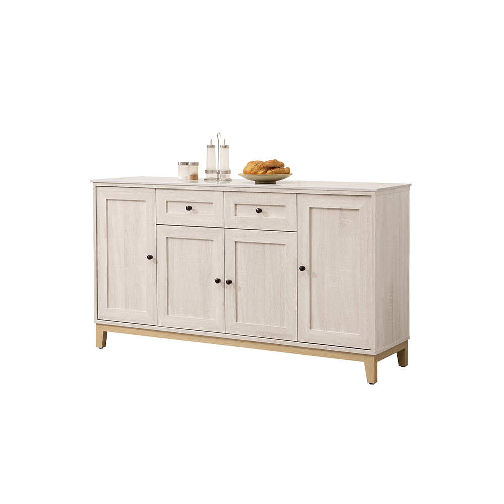 妮塔5尺白色岩板收納餐櫃/碗盤櫃/置物矮櫃/玄關櫃