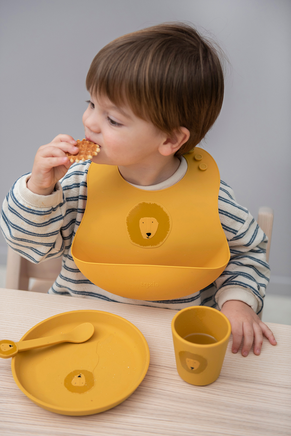 trixie 動物造型矽膠圍兜2入組-陽光獅子