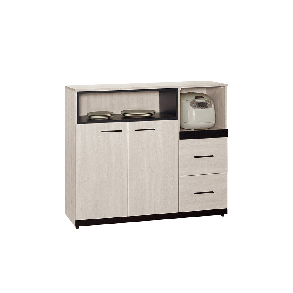 曼珊4尺收納餐櫃/碗盤櫃/置物矮櫃/拉盤電器櫃(下座)